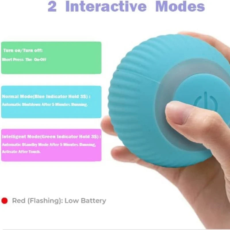 Cat Interactive Ball Training Self-moving Kitten Electric Cat Ball Toys Electronic Automatic Rolling Magic Ball Toys for Cat