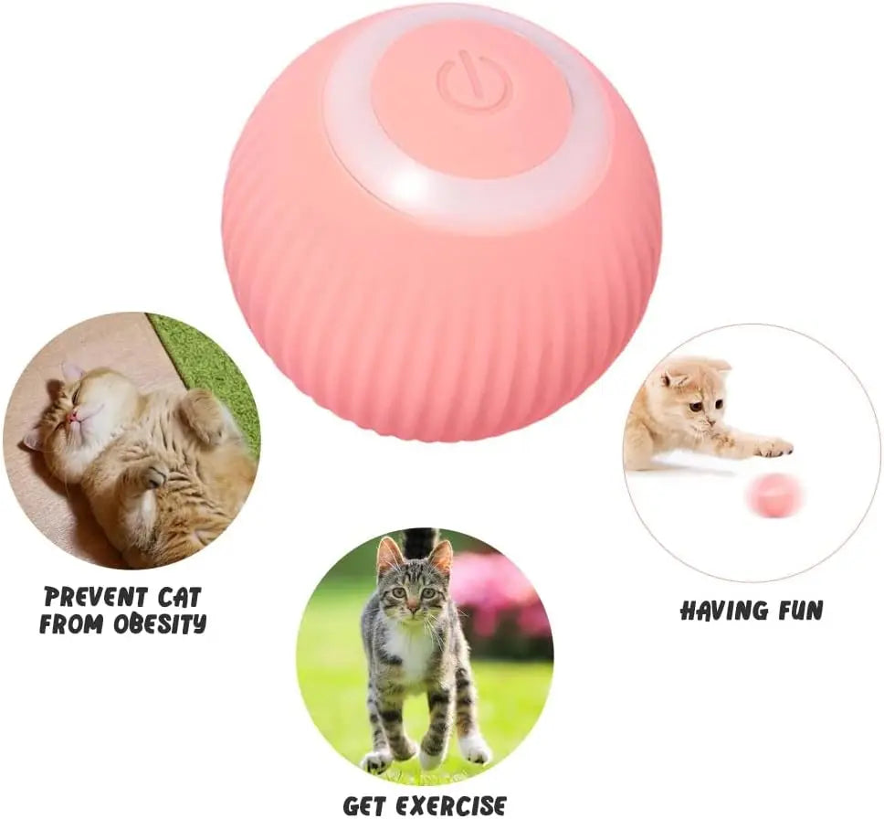 Cat Interactive Ball Training Self-moving Kitten Electric Cat Ball Toys Electronic Automatic Rolling Magic Ball Toys for Cat
