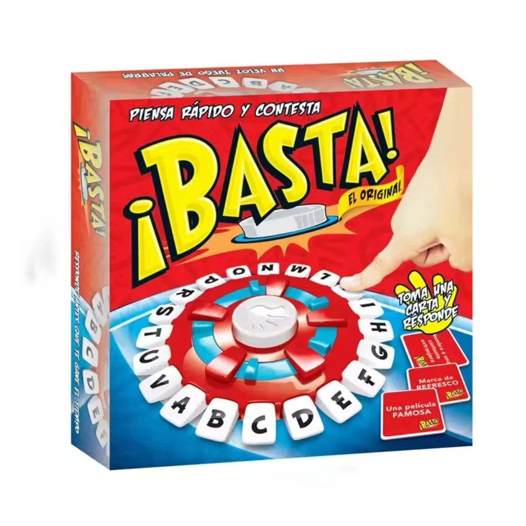 Spanish Word Game - Kids Family Board Game, Quick Thinking Interactive Letter Pressing Educational Toy Gift for Ages 6+