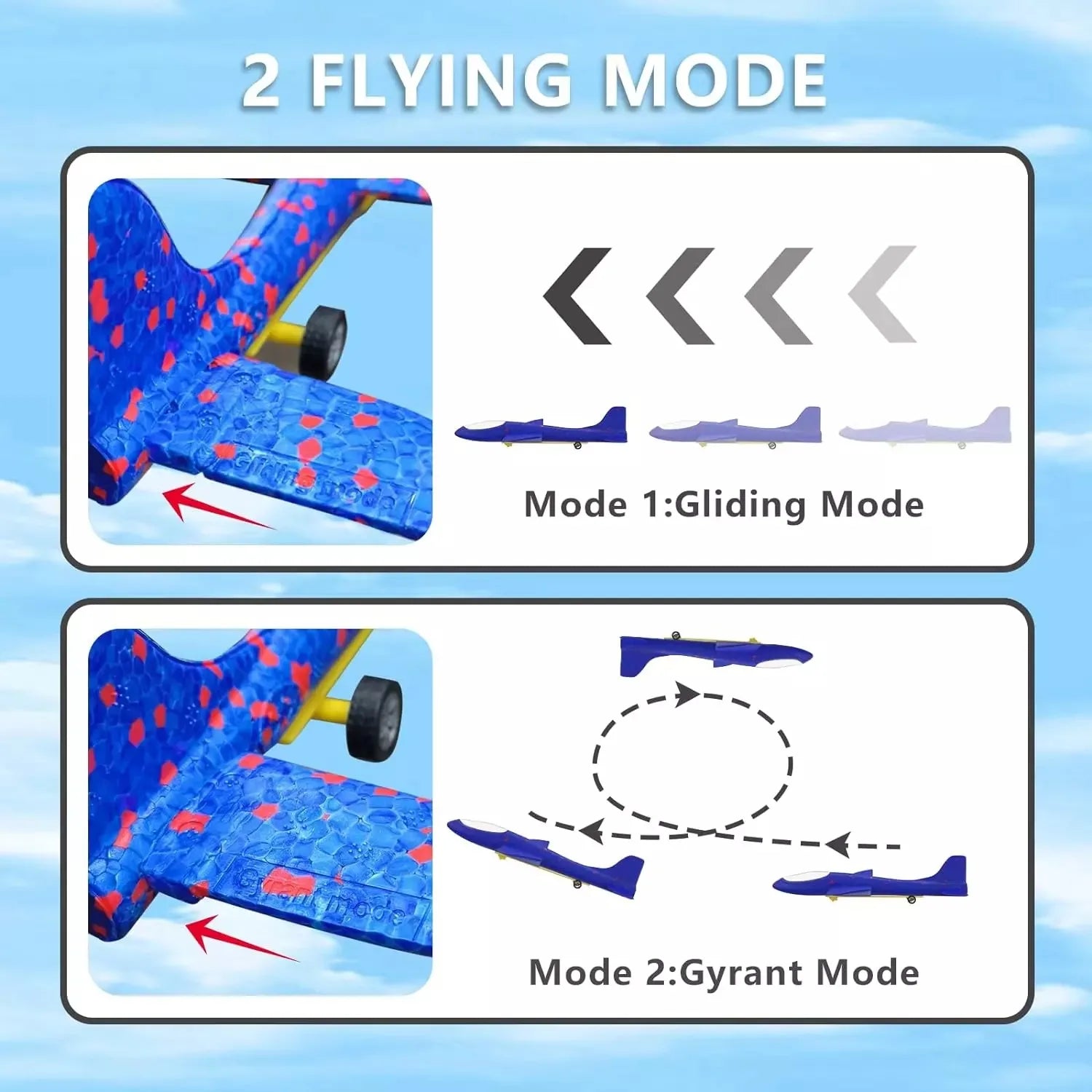 Glowing Foam Aircraft 10M Launcher Catapult Glider Airplane Gun Toy Children Outdoor Game Shooting Flying Boy Girl Holiday Gifts