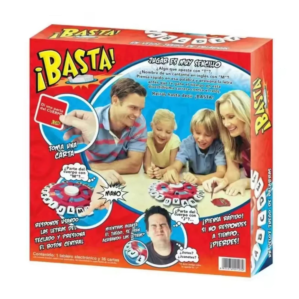 Spanish Word Game - Kids Family Board Game, Quick Thinking Interactive Letter Pressing Educational Toy Gift for Ages 6+