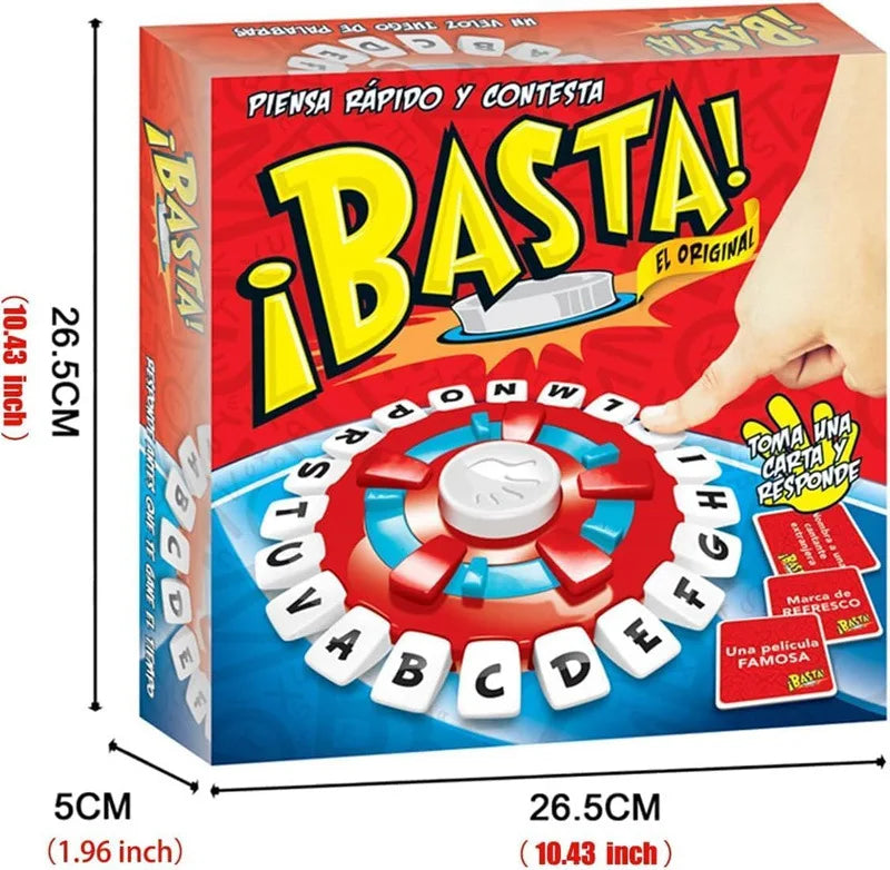 Spanish Word Game - Kids Family Board Game, Quick Thinking Interactive Letter Pressing Educational Toy Gift for Ages 6+
