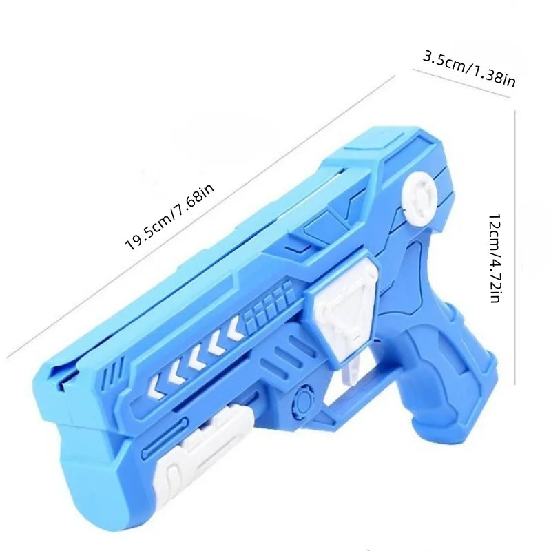 Glowing Foam Aircraft 10M Launcher Catapult Glider Aircraft Gun Toy Children's Outdoor Game Bubble Model Shooting Flying Roundab