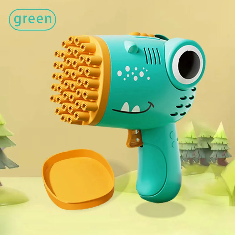 40 hole Dinosaur Bubble Gunner with Multi hole Bubble Gun Outdoor Entertainment Toy [No Bubble Water]